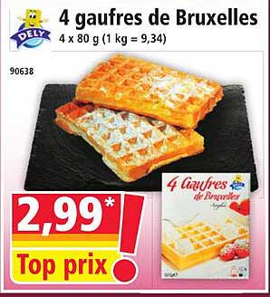 4 gaufres de Bruxelles