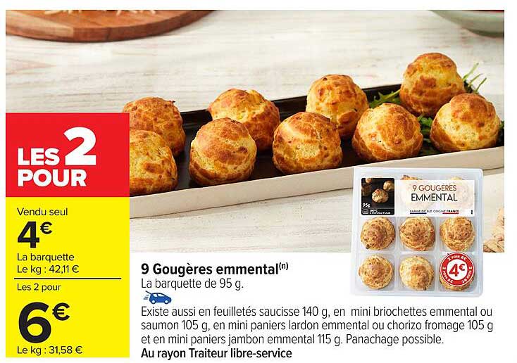 9 Gougères emmental