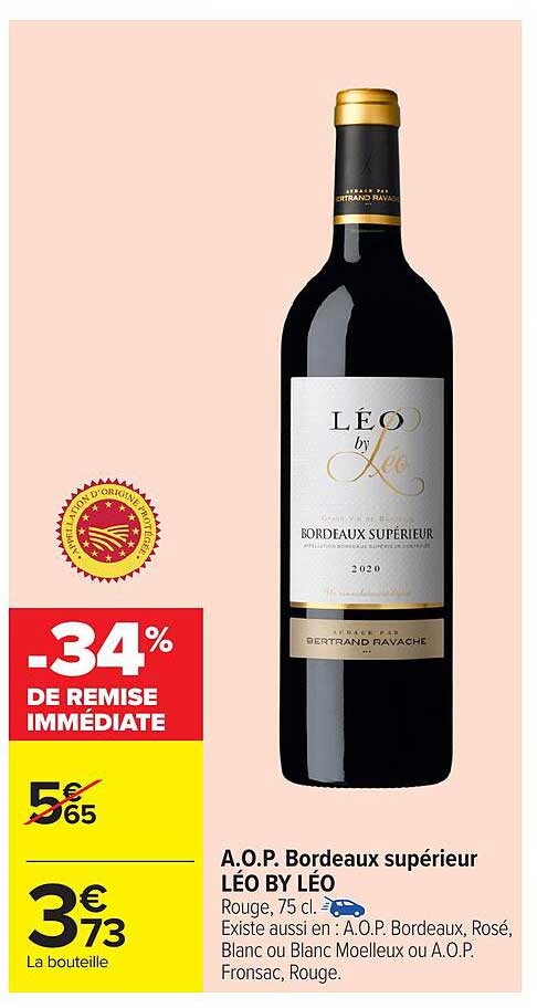 A.O.P. Bordeaux supérieur LÉO BY LÉO