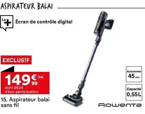 Aspirateur balai sans fil Rowenta
