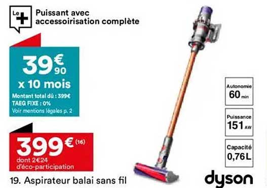 Aspirateur balai sans fil