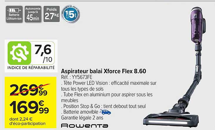 Aspirateur balai Xforce Flex 8.60