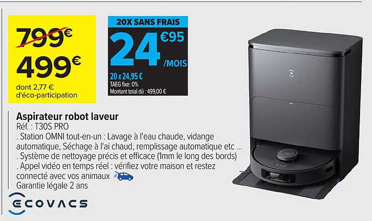 Aspirateur robot laveur