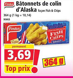 Bâtonnets de colin d'Alaska façon Fish & Chips