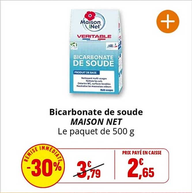 Bicarbonate de soude MAISON NET Le paquet de 500 g