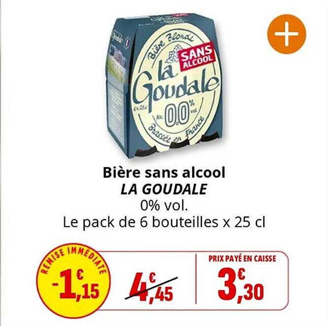 Bière sans alcool LA GOUDALE