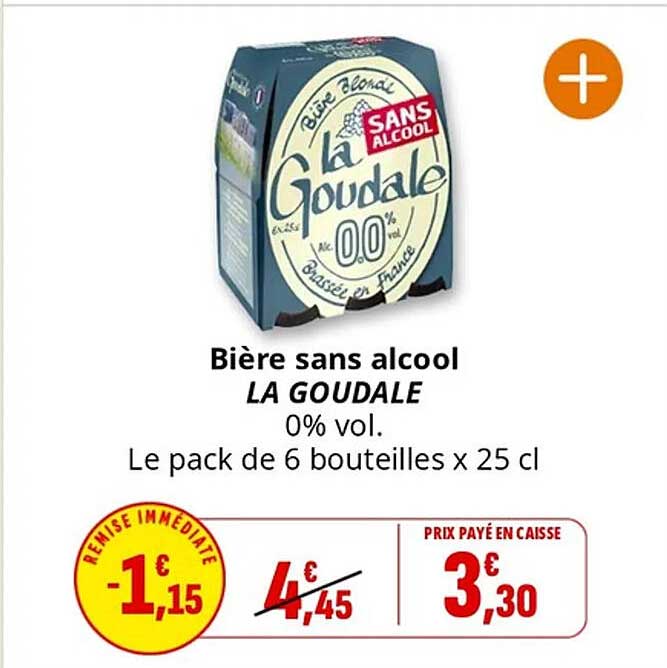 Bières sans alcool LA GOUDALE