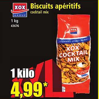 Biscuits apéritifs cocktail mix