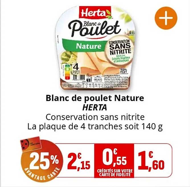 Blanc de poulet Nature HERTA