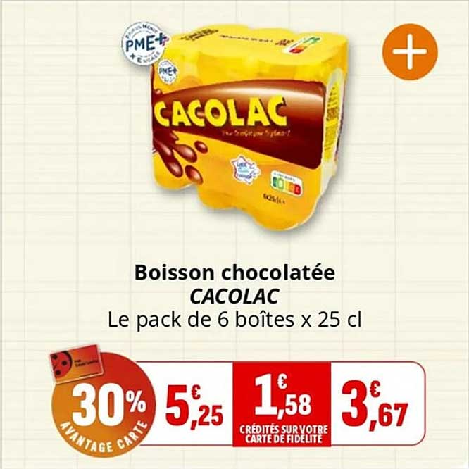 Boisson chocolatée CACOLAC