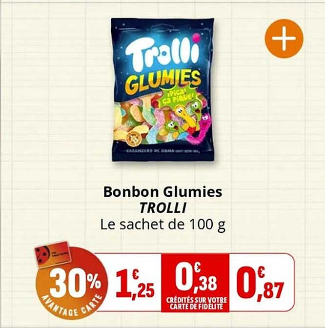 Bonbon Glumies TROLLI Le sachet de 100 g