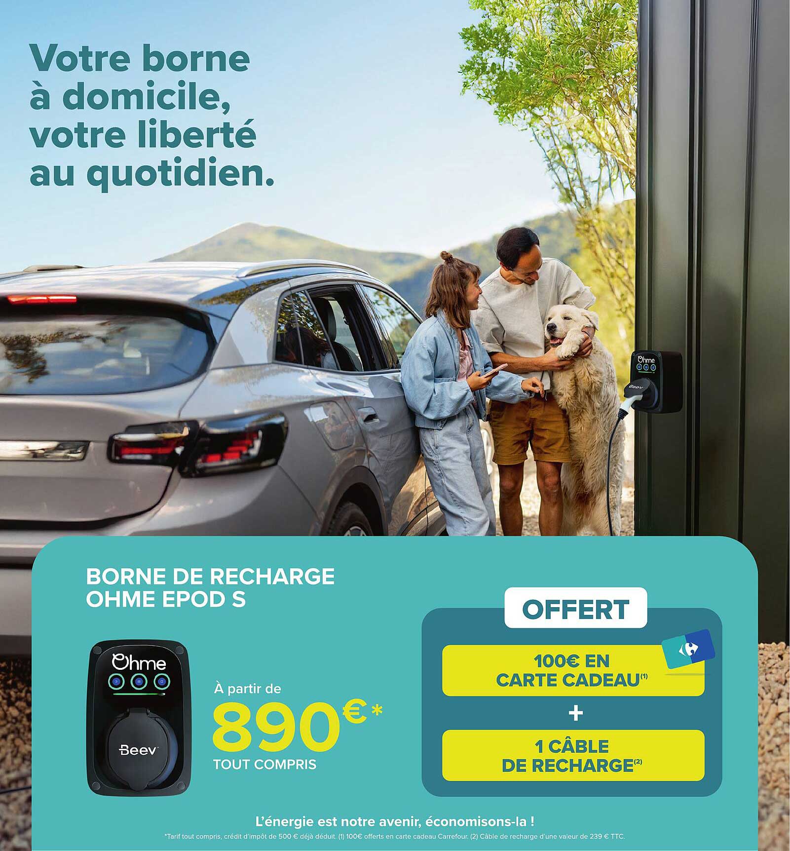 BORNE DE RECHARGE OHME EPOD S