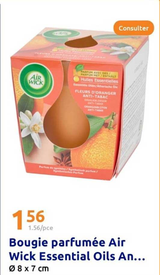 Bougie parfumée Air Wick Essential Oils Anti-Tabac