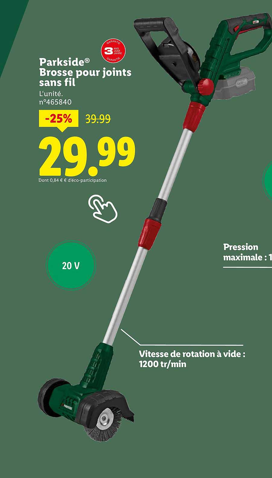 Brosse pour joints sans fil