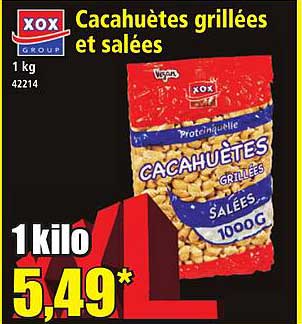 Cacahuètes grillées et salées