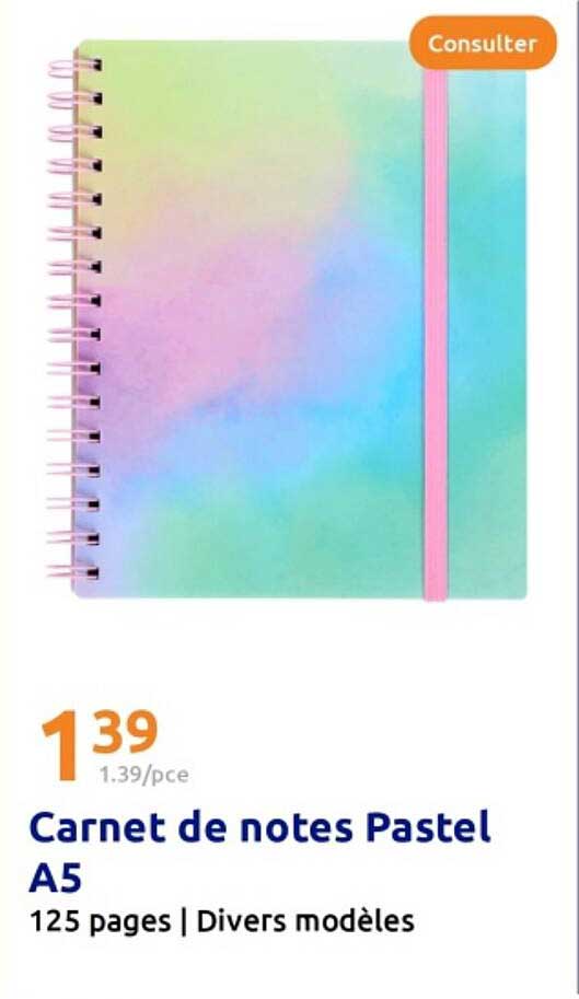Carnet de notes Pastel A5