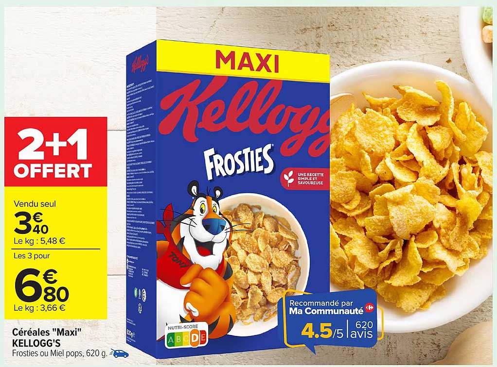 Céréales "Maxi" KELLOGG'S Frosties