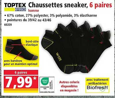 Chaussettes sneaker, 6 paires
