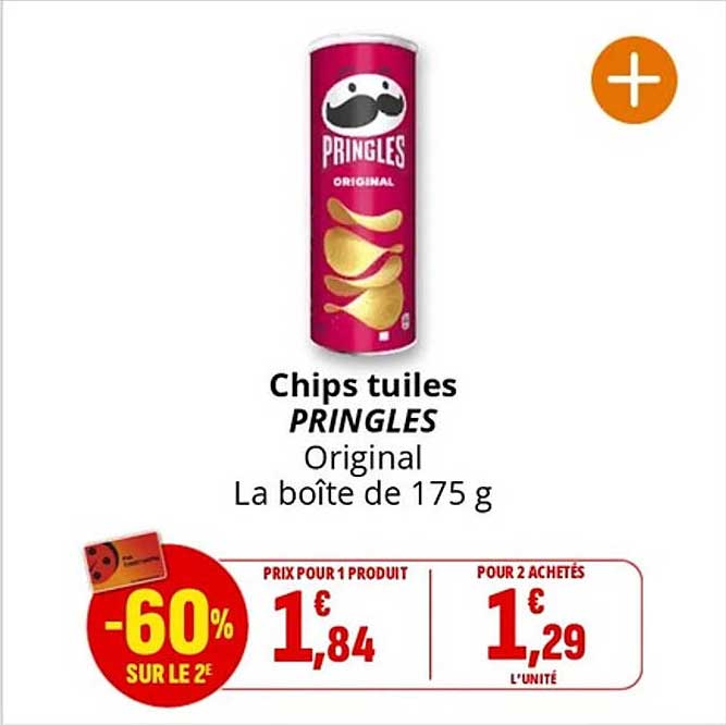 Chips tuiles PRINGLES Original La boîte de 175 g