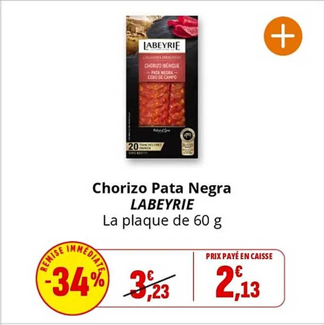 Chorizo Pata Negra LABEYRIE La plaque de 60 g