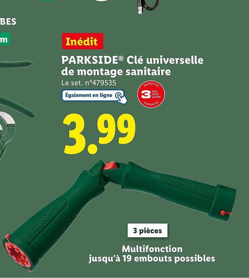 Clé universelle de montage sanitaire PARKSIDE®