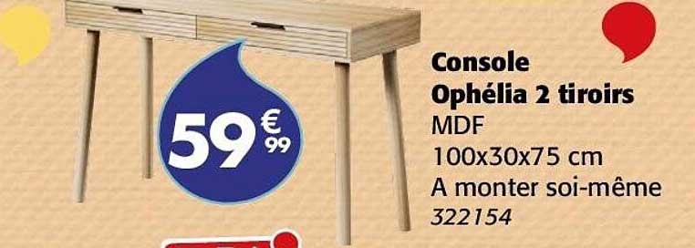 Console Ophélia 2 tiroirs