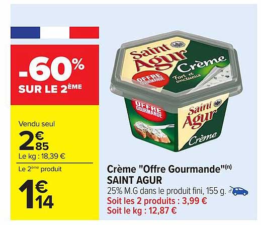 Crème "Offre Gourmande"(n) SAINT AGUR