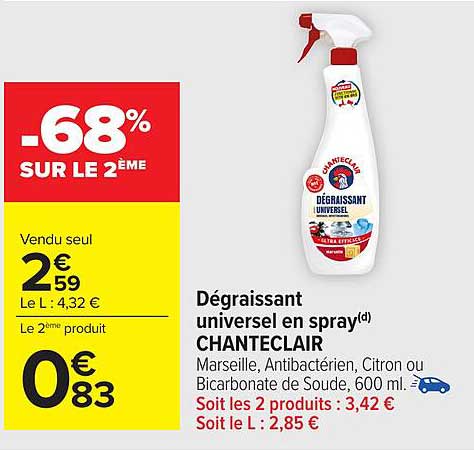 Dégraissant universel en spray(d) CHANTECLAIR