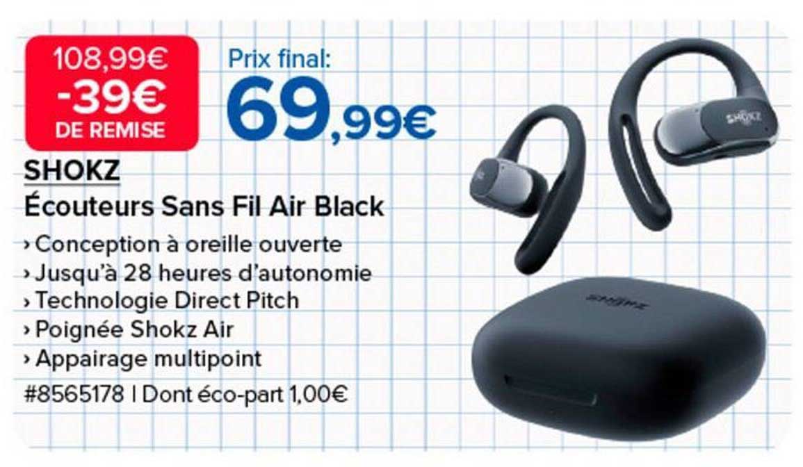 Écouteurs Sans Fil Air Black