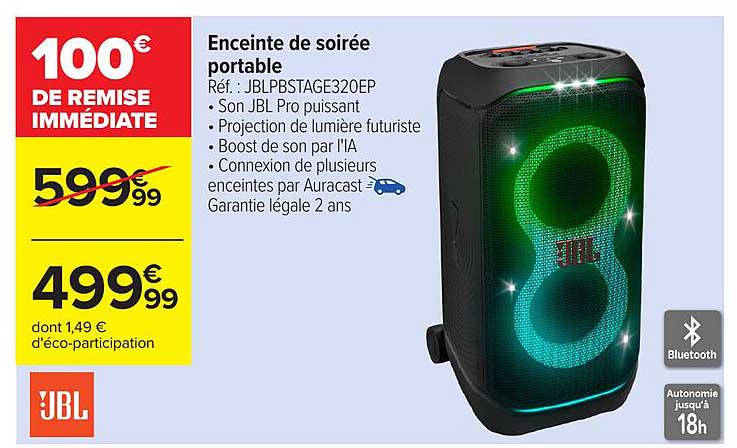 Enceinte de soirée portable
