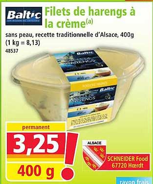 Filets de harengs à la crème