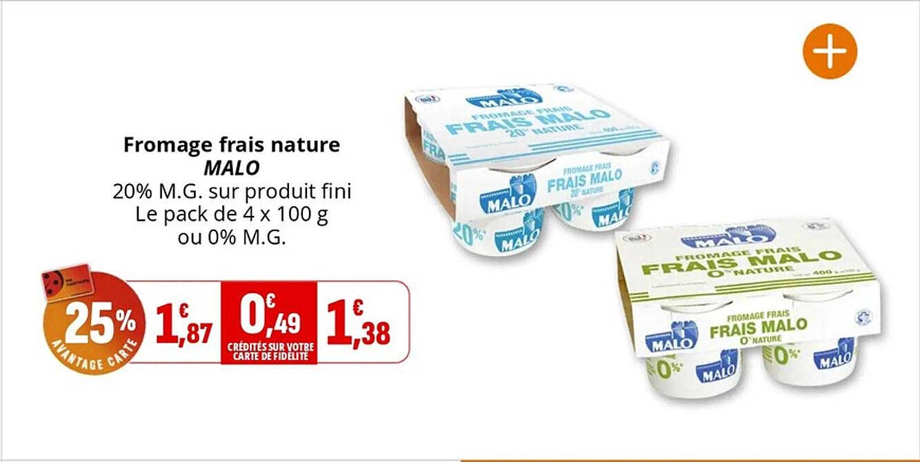 Fromage frais nature MALO