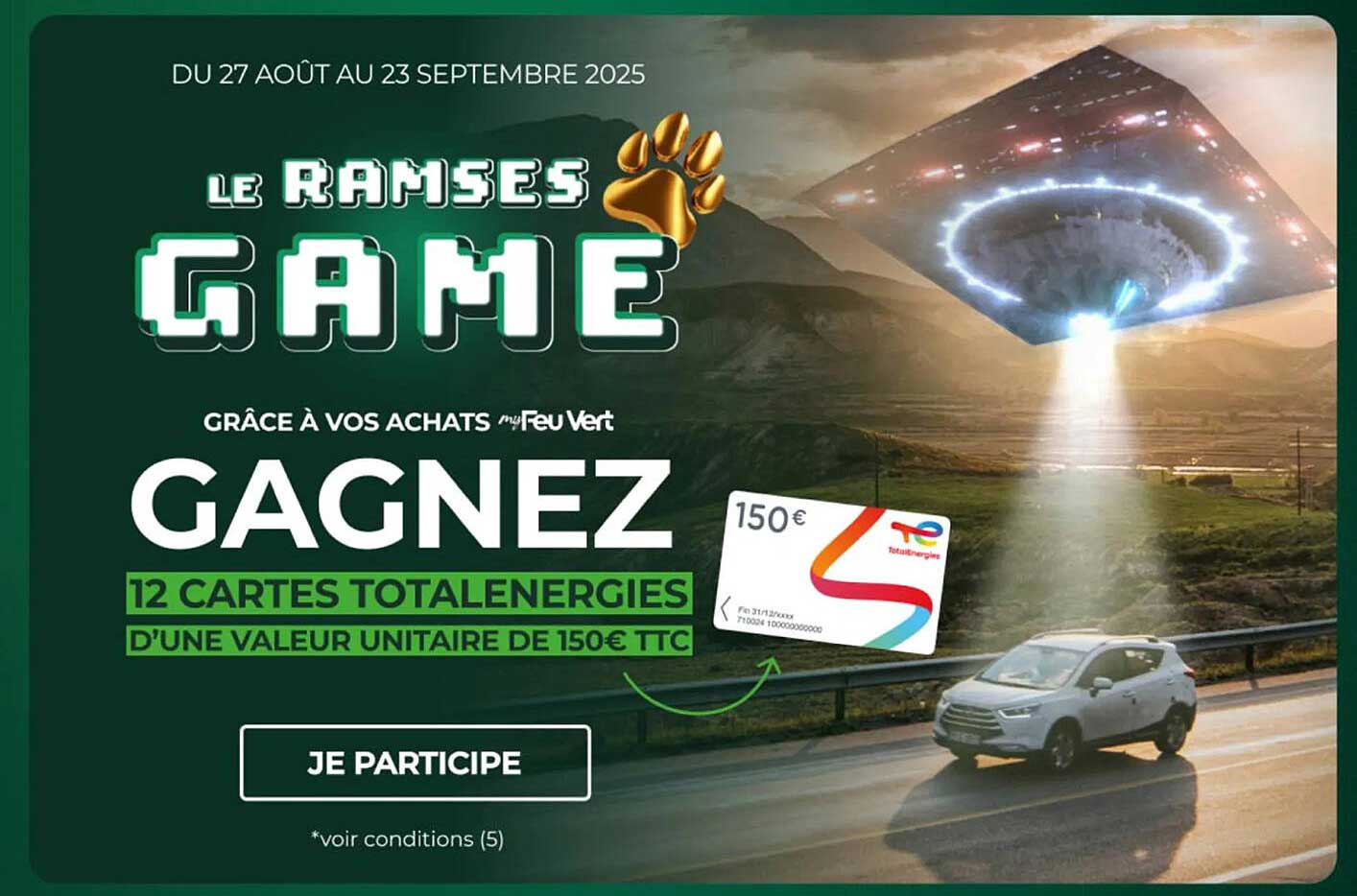 GAGNEZ 12 CARTES TOTALENERGIES D’UNE VALEUR UNITAIRES DE 150€ TTC