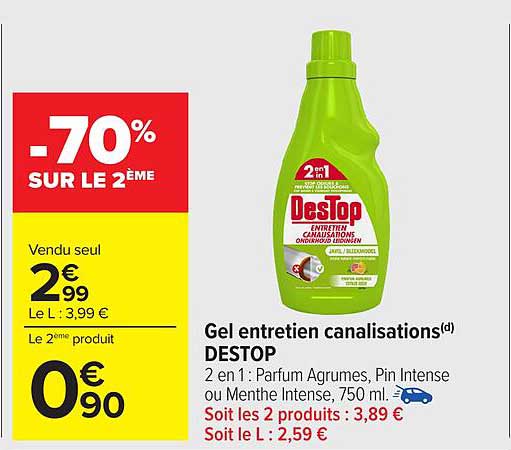 Gel entretien canalisations(d) DESTOP