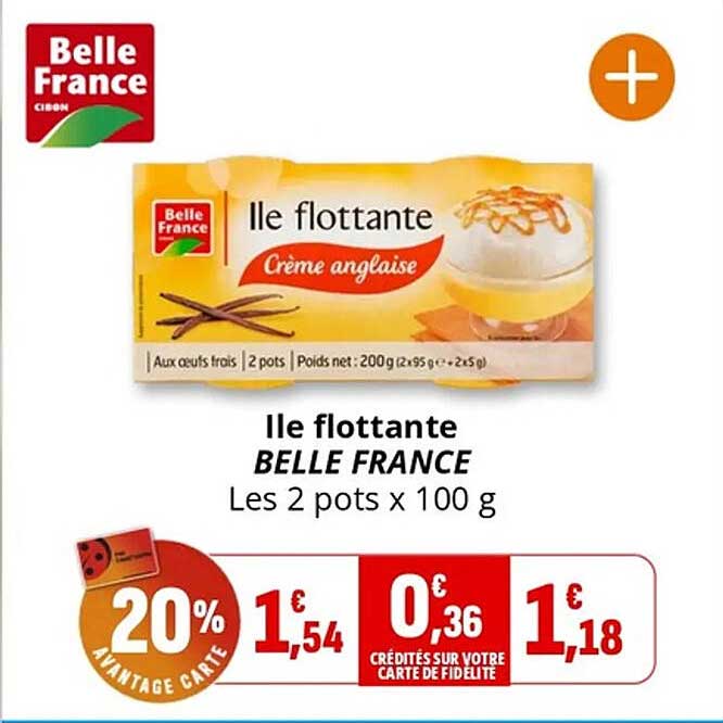 Il flottante BELLE FRANCE Les 2 pots x 100 g
