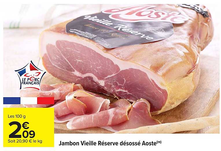 Jambon Vieille Réserve désossé Aoste(m)