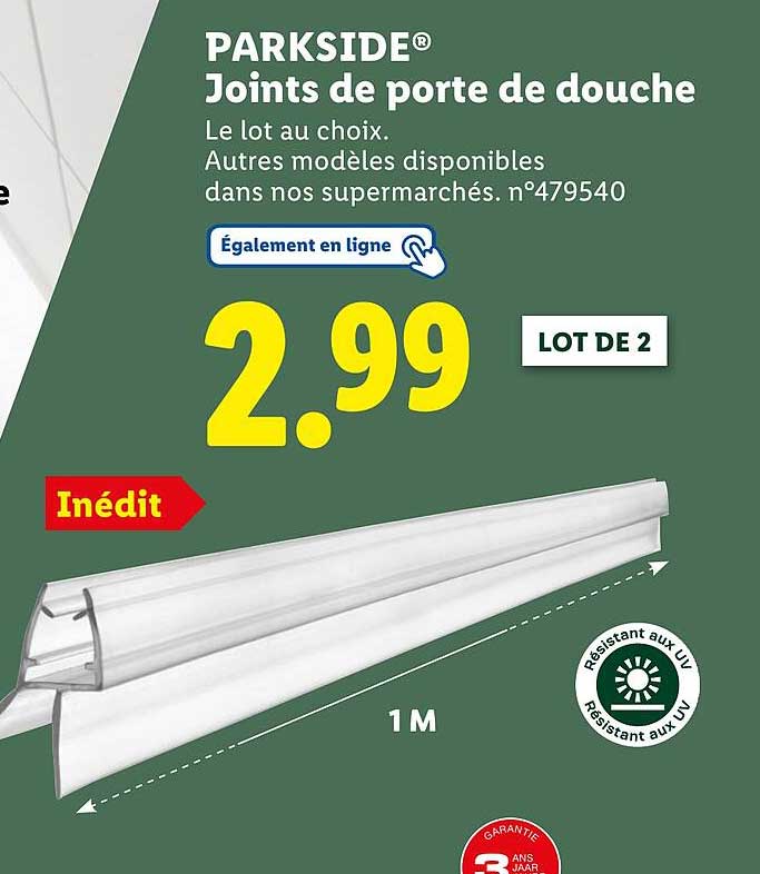 Joints de porte de douche