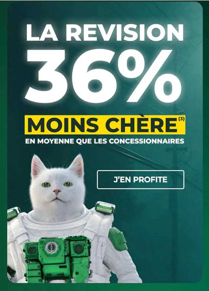 LA REVISIONS 36% MOINS CHÈRE EN MOYENNE QUE LES CONCESSIONNAIRES
