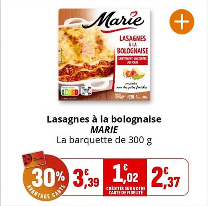 Lasagnes à la bolognaise MARIE