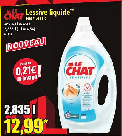 LESSIVE LIQUIDE SENSITIVE ZÉRO