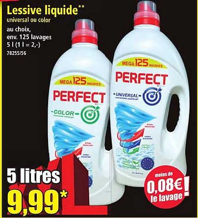 Lessive liquide universal ou color