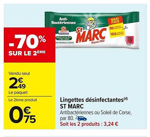 Lingettes désinfectantes(d) ST MARC