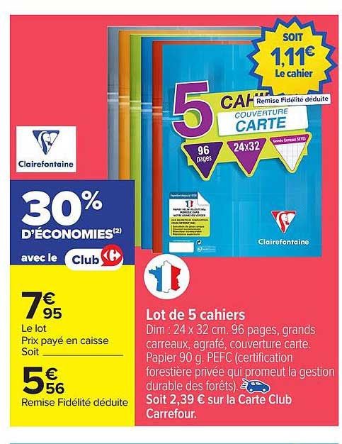 Lot de 5 cahiers