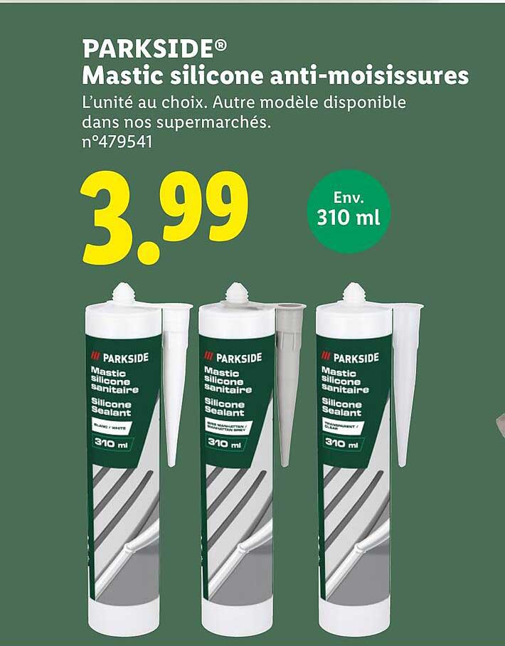 Mastic silicone anti-moisisures