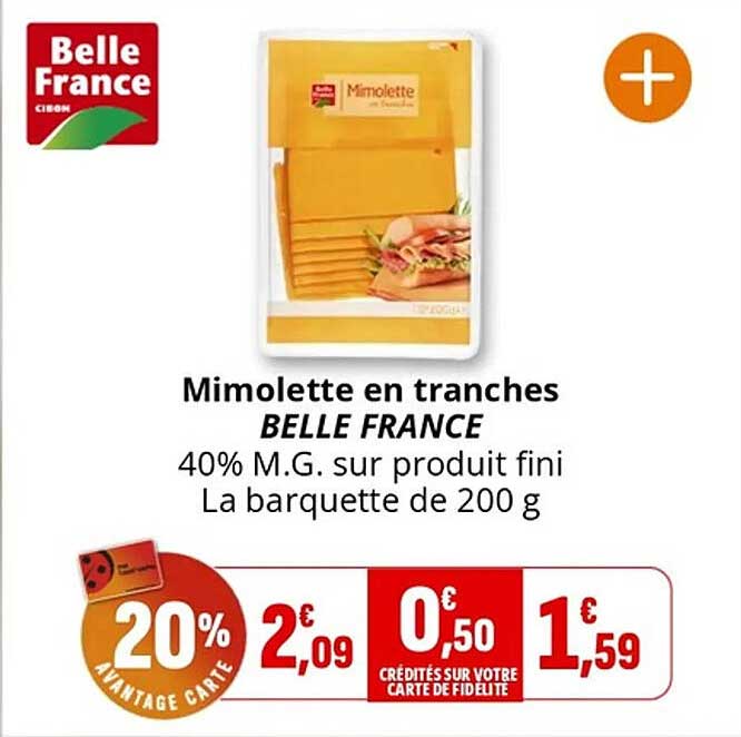 Mimolette en tranches BELLE France