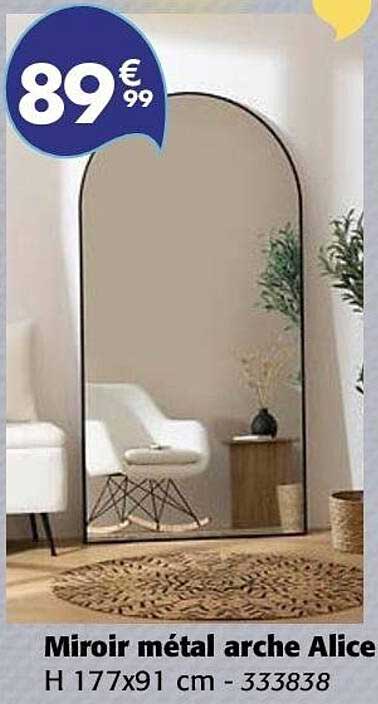Miroir métal arche Alice