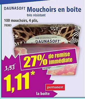 Mouchoirs en boîte très résistant