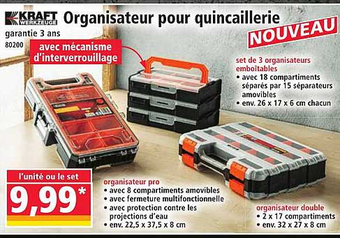 Organisateur pour quincaillerie