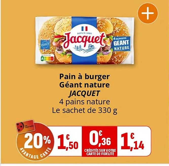 Pain à burger Géant nature JACQUET