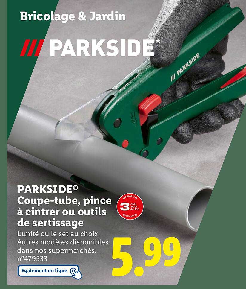 PARASIDE® Coupe-tube, pince à cintrer ou outils de sertissage